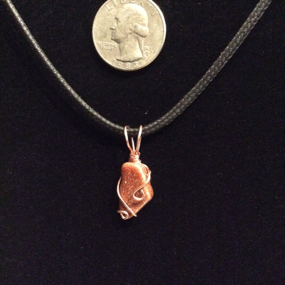 Copper wrapped super sparkling stone